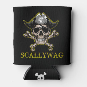Rafraîchisseur Pour Canette PIRATE CARRIBÉAN SKULS Crossbones Scallywag Can
