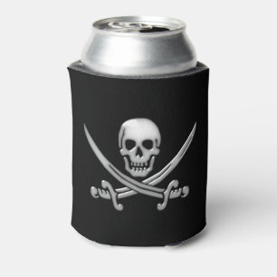 Rafraîchisseur Pour Canette Pirate Crâne et os croisés des épées
