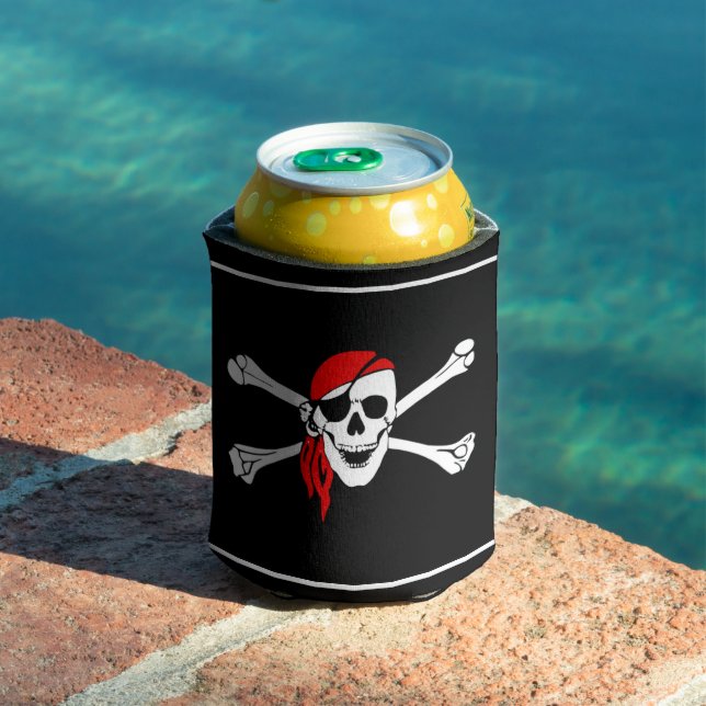 Rafraîchisseur Pour Canette Pirate Crâne personnalisé peut refroidir (Piscine in situ)
