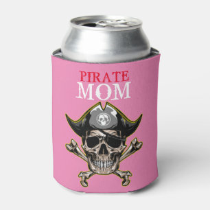 RAFRAÎCHISSEUR  POUR CANETTE PIRATE SKULL MOM CROSS BONNES