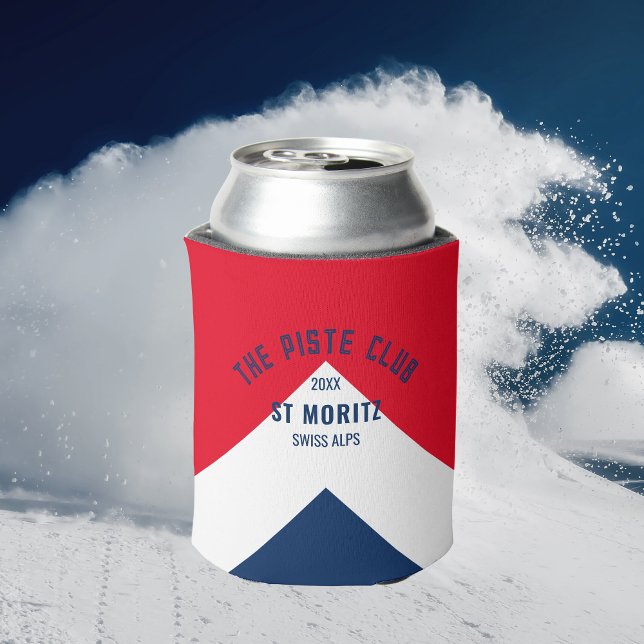 Rafraîchisseur Pour Canette Piste Club Red White Navy Peak Winter Ski (Créateur téléchargé)