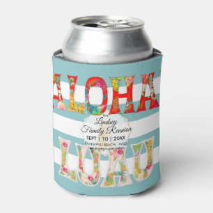 Rafraîchisseur Pour Canette PixDezines Aloha Luau Flamants Roses