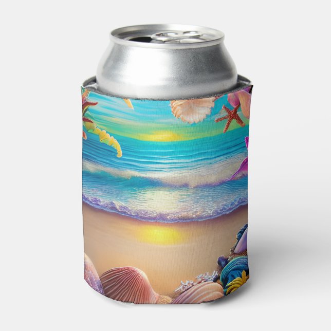 Rafraîchisseur Pour Canette Plage d'imaginaire mystique coucher de soleil avec (Can devant)