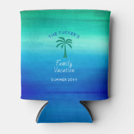 Rafraîchisseur Pour Canette Plage Tropical Palm Tree Summer Vacances en famill