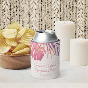 Rafraîchisseur Pour Canette Plage tropicale rose
