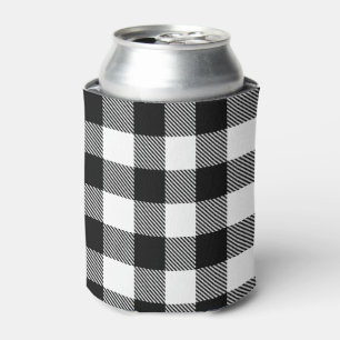 Rafraîchisseur Pour Canette Plaid blanc noir de Buffalo avec le sergé