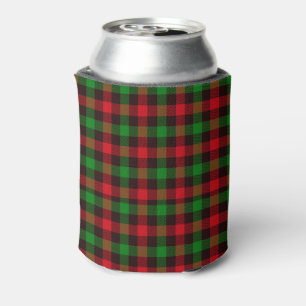 Rafraîchisseur Pour Canette Plaid vert et rouge