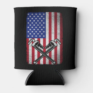 Rafraîchisseur Pour Canette Plumber Patriotique États-Unis Drapeau américain P