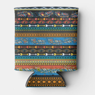 Rafraîchisseur Pour Canette Plumes ethniques : Broderie Boho Chic