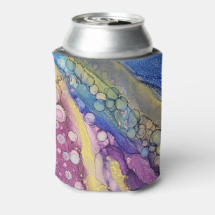 Rafraîchisseur Pour Canette Points colorés Encre d'alcool Liquide Abstrait Art
