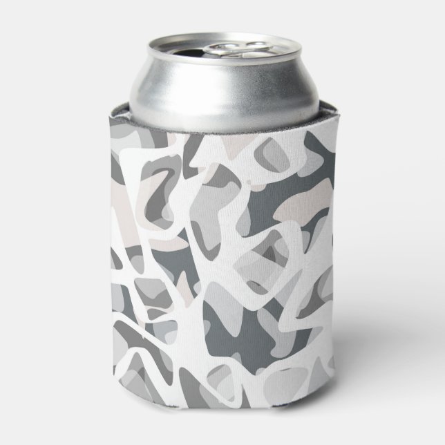 Rafraîchisseur Pour Canette Points gris clair motif Abstrait tacheté (Can devant)