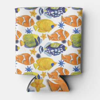 Rafraîchisseur Pour Canette Poissons Exotiques : Aquarelle Peinture transparen