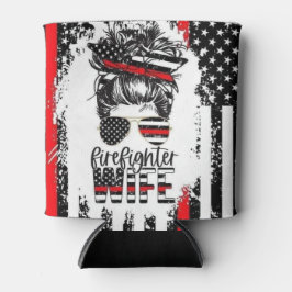 Rafraîchisseur Pour Canette Pompier femme peut refroidir - Patriotique et dura