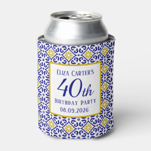 Rafraîchisseur Pour Canette Portugais Carreaux Bleu 40e anniversaire Méditerra