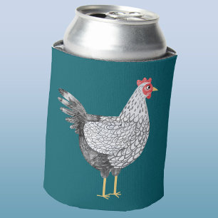 Rafraîchisseur Pour Canette Poulet Wyandotte à l'aquarelle amusant