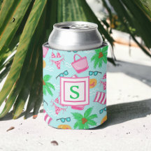 Préppy Monogram Beach Bikini Serviette Palm Tree