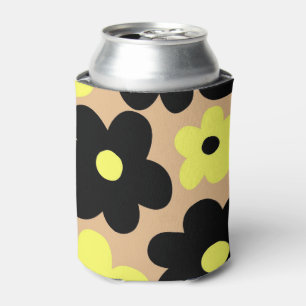 Rafraîchisseur Pour Canette Preppy Yellow Black Hippie Motif