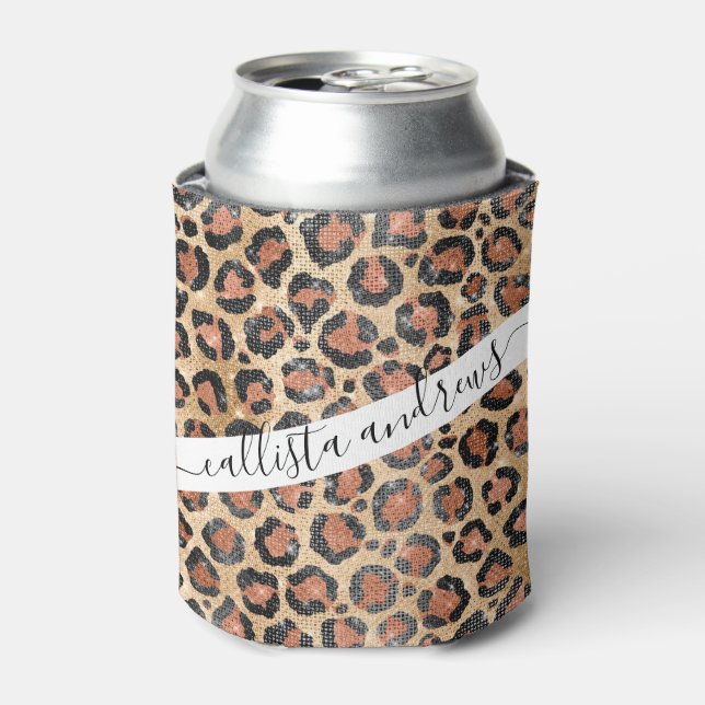 Rafraîchisseur Pour Canette Prince d'Or noir Brown Leopard (Can devant)