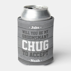 Rafraîchisseur Pour Canette Proposition du Groomsman Chug pour accepter Funny