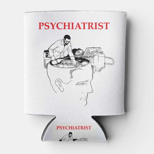 Rafraîchisseur Pour Canette Psychiatre (Devant)