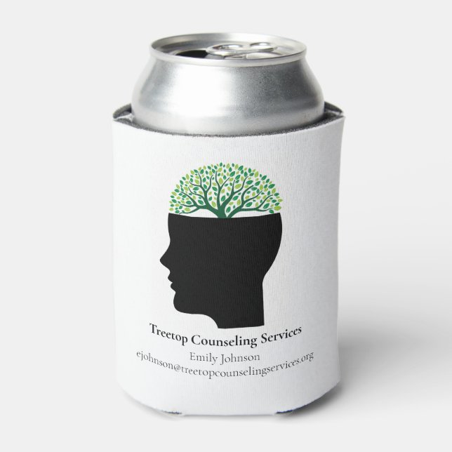 Rafraîchisseur Pour Canette Psychologue Personnalisé Thérapie Arbre Conseiller (Can devant)
