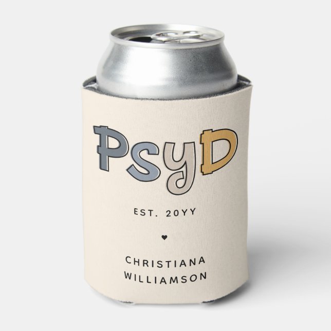 Rafraîchisseur Pour Canette Psychologue PsyD sur mesure (Can devant)
