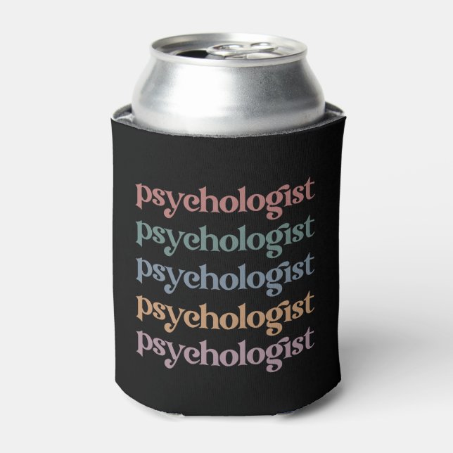 Rafraîchisseur Pour Canette Psychologue Rétro Psychologie Étudiant Diplôme (Can devant)