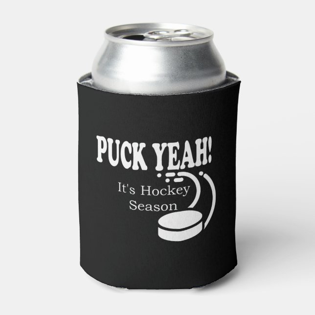 Rafraîchisseur Pour Canette Puck Ouais C'est la saison du hockey (Can devant)