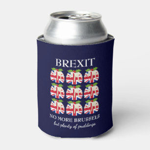 Rafraîchisseur Pour Canette Pudding de Noël Union Jack Blue BREXIT