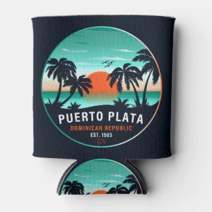Rafraîchisseur Pour Canette Puerto Plata Dominicaine Retro Sunset Souvenir 60s