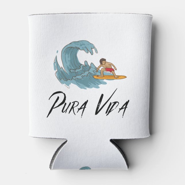 Rafraîchisseur Pour Canette Pura Vida Surfers Costa Rica (Devant)
