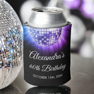 Rafraîchisseur Pour Canette Purple 60e anniversaire Disco Ball 70's