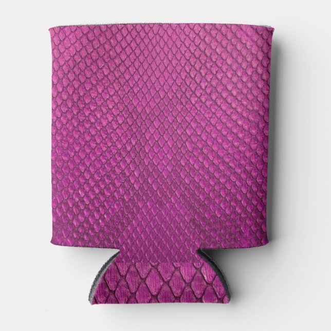Rafraîchisseur Pour Canette Python rose : Texture de la peau de serpent. (Devant)