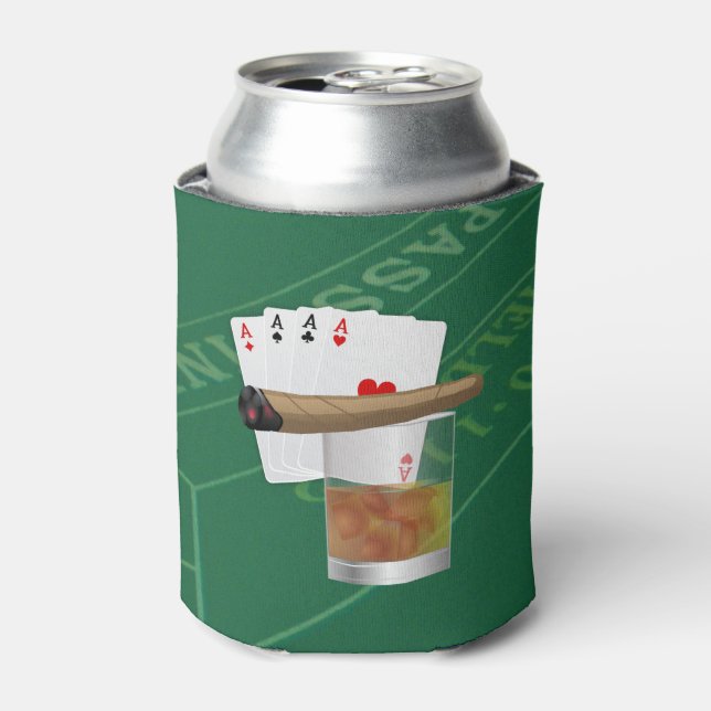 Rafraîchisseur Pour Canette Quatre As, Un Verre et Un Cigar (Can devant)