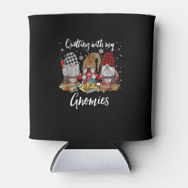 Rafraîchisseur Pour Canette Quilter Avec Mes Gnomies Noël Gnomes Holiday (Devant)
