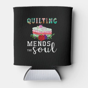 Rafraîchisseur Pour Canette Quilting Mend Soul Quilter Cadeau Amateurs de pl