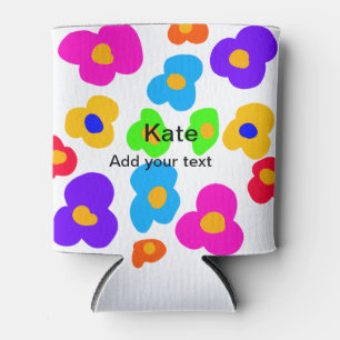 Rafraîchisseur Pour Canette Rainbow flower pride amour ajouter nom texte lqbtq