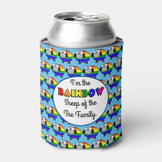 Rafraîchisseur Pour Canette Rainbow Pride Sheep Motif (Can devant)