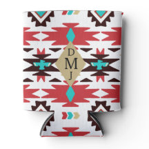Red Turquoise Monogramme Native American Vision