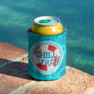 Rafraîchisseur Pour Canette Refroidissement Piscine Party rouge bleu Personnal