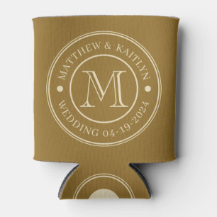 Rafraîchisseur Pour Canette Refroidisseur de canette à monogramme pour mariage