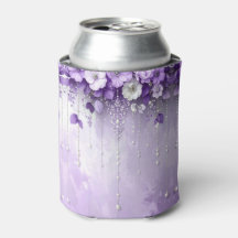 Refroidisseur de canette Fleurs Violettes avec Per