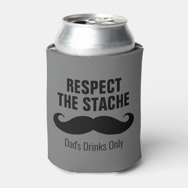 Rafraîchisseur Pour Canette Respectez la stache drôle peut cool cadeau pour le (Can devant)