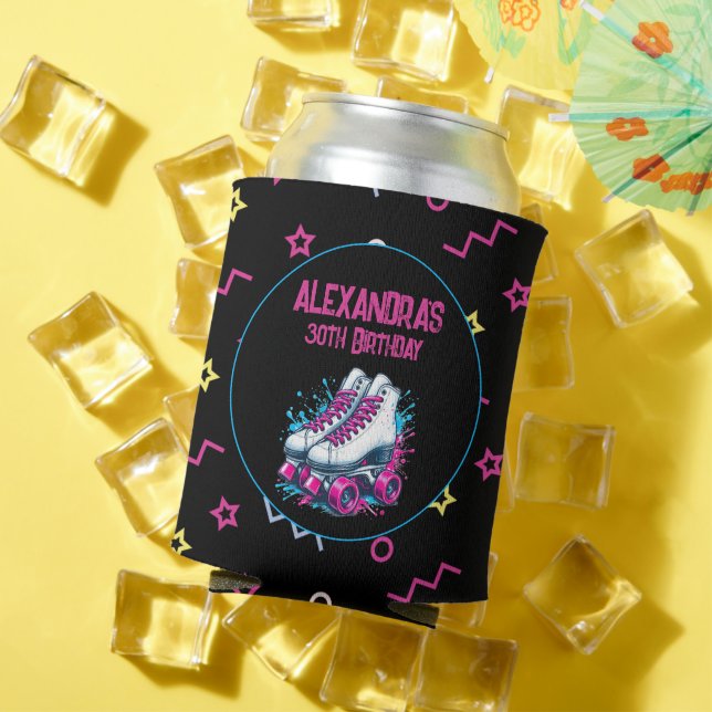 Rafraîchisseur Pour Canette Retro 90's Roller Skating Birthday Party (Été in situ)
