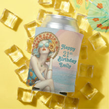 Retro Beach Glam Style 21e anniversaire
