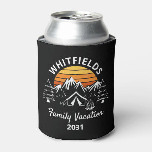 Rafraîchisseur Pour Canette Retro Famille Camping vacances Nom personnalisé