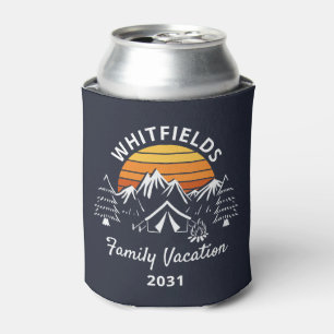 Rafraîchisseur Pour Canette Retro Famille Camping vacances Nom personnalisé