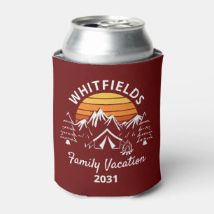 Rafraîchisseur Pour Canette Retro Famille Camping Vacation Nom de l'équipe
