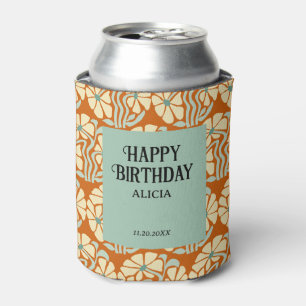 Rafraîchisseur Pour Canette Retro Funky Super Boho Botanical Anniversaire