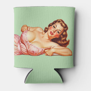 Rafraîchisseur Pour Canette Retro Old School Pin-up girl Art